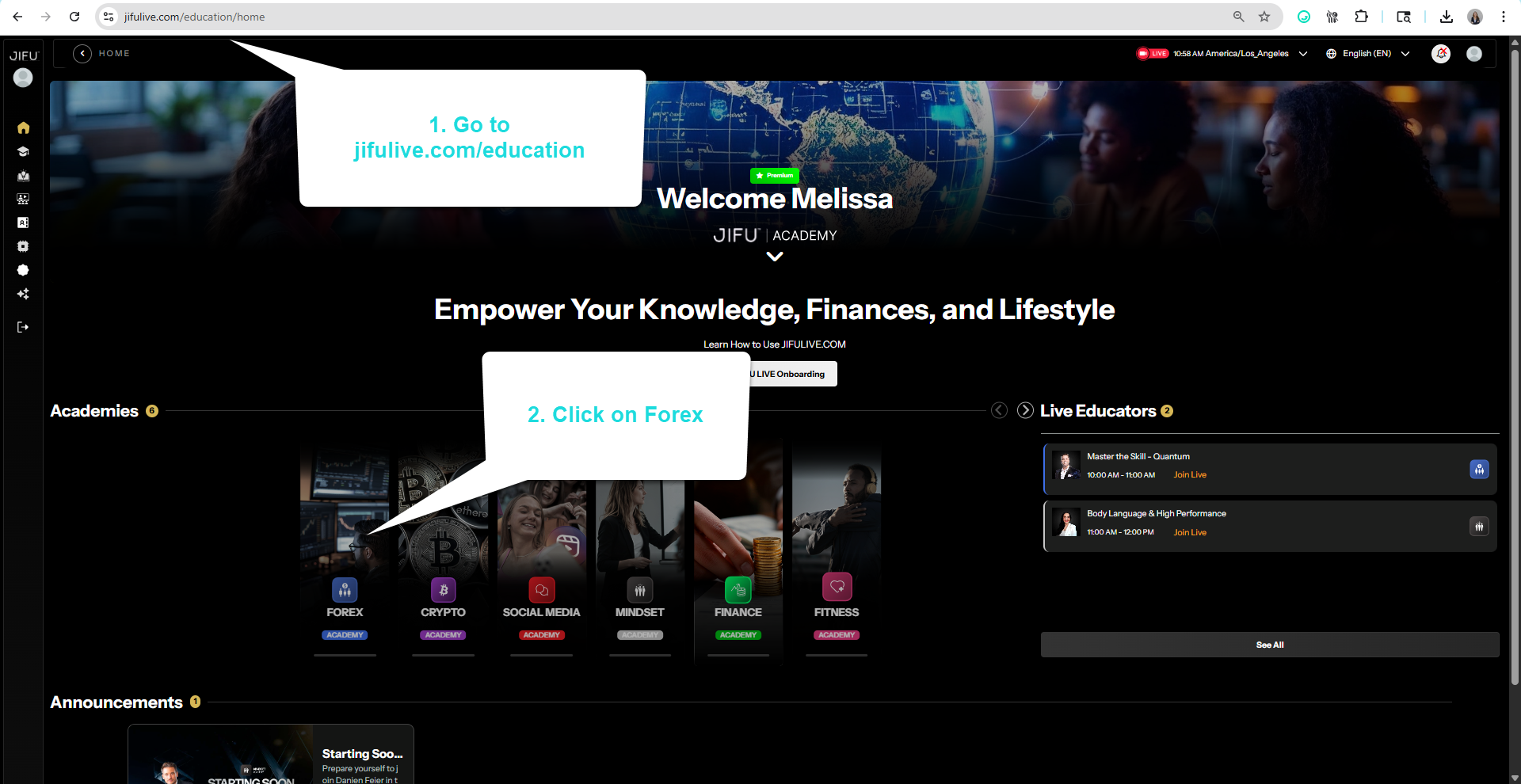 Go to jifulive.com/education