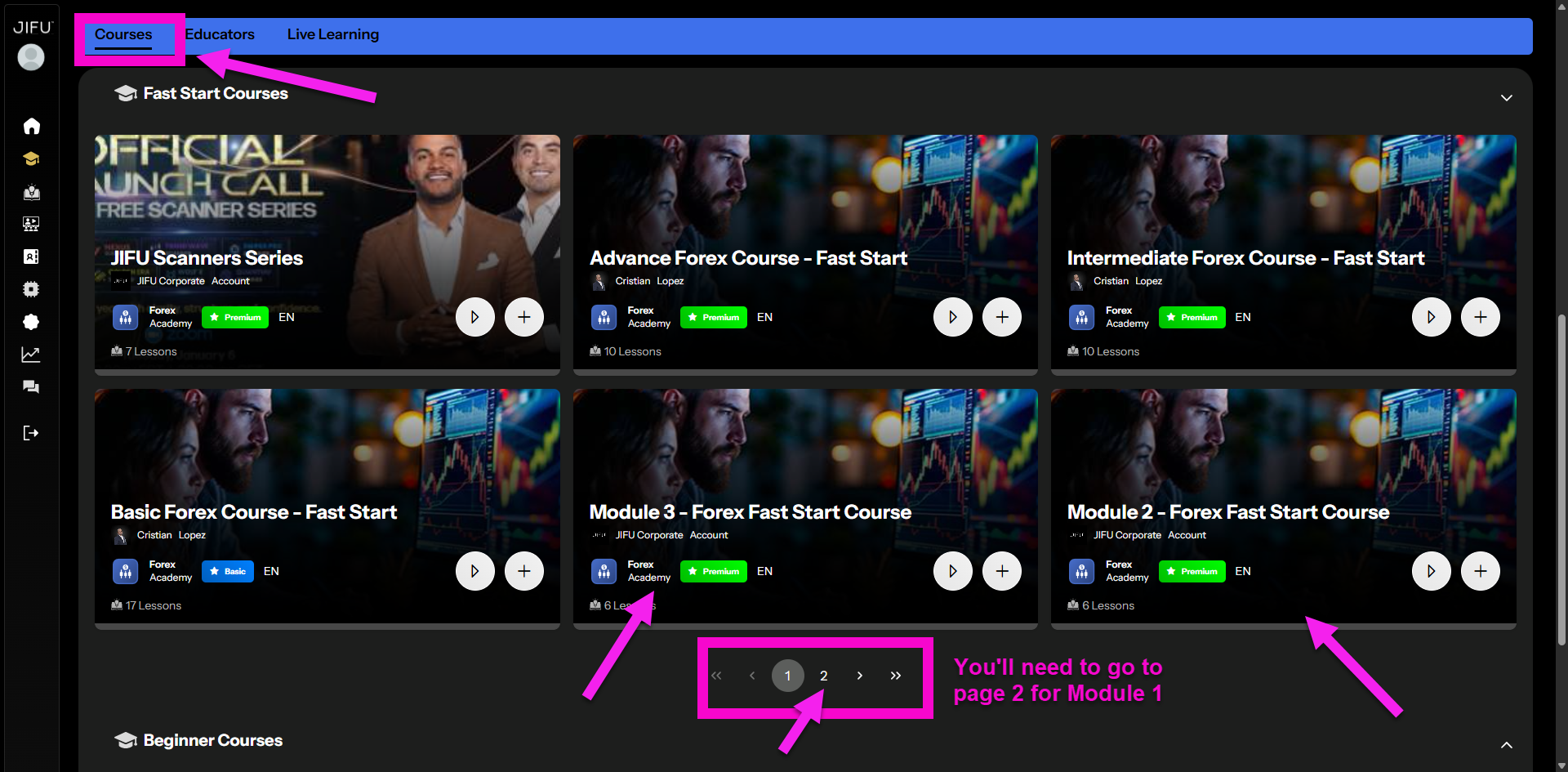 How to locate Forex Fast Start Course